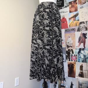 Gothic Floral 90s Maxi Skirt